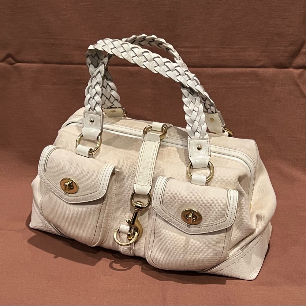 Coach - Daphne Legacy Doctors LG Leather, White/cream w/ Gold hardware
